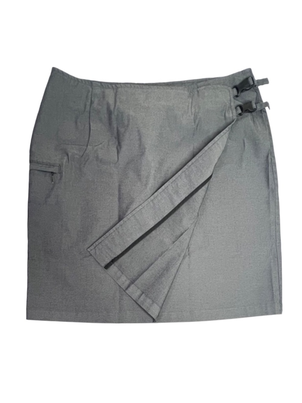 Adidas Wrap Skirt Gray Double Side Buckle Stretch